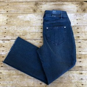 J Jill Kick Flare Ankle Jeans 2P Raw Hem NWT